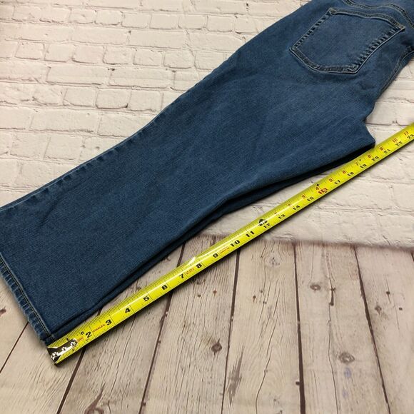 Talbots Women Crop Flare Jeans Size 14P 14 Petite Blue Denim B171 -2 - Picture 4 of 16